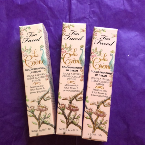 Too faced la creme lipstick🌺fuchsia shock🌺bnib - Picture 2 of 2